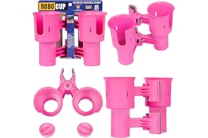 ROBOCUP Robo Cup Podwójny uchwyt na kubek, zacisk na klips do wielu zastosowań: Napoje, wędka, narzędzia, kij bębnowy, plaża, gorący róż