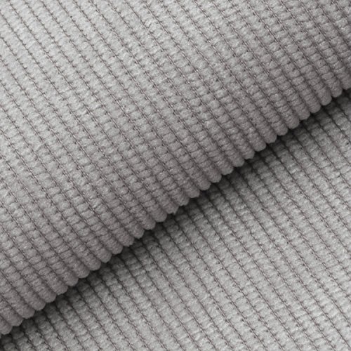 Baibu Einfach Dekorativ Sofa Kissenbezug Kissenhülle mit verdecktem Reißverschluss aus Kord in 10 modernen Farben und 6 Größen 60x60cm Hellgrau - 2