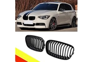 POETRYXIAO Rejilla de radiador Riñón Sport Black Gloss Single Bridge para BMW Serie 1 F20 F21 2011-2014, adecuado para tuning BMW