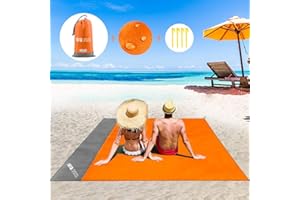 BALCONY & FALCON Alfombra de Playa Antiarena Grande Esterilla de Playa Portátil Toalla de Playa Impermeable con Clavijas Fijas Manta Multifuncional para Cámping Picnic