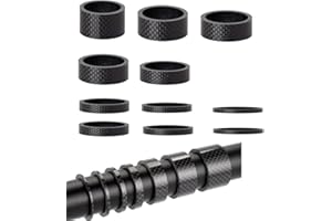 HOUSON 11 PCS Bike Headset Space, Carbon Fiber Bicycle Stem Headset Spacer MTB Road Bicycle Stem Threadless Headset Spacers Kit