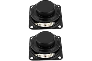 EMSea Lot de 2 Mini Haut-parleurs Audio Carrés de 40 Mm Haut-Parleur Magnétique Interne 4 ? 5 W Klaxon à Gamme Complète pour Talkies-Walkies Et Audio Bluetooth