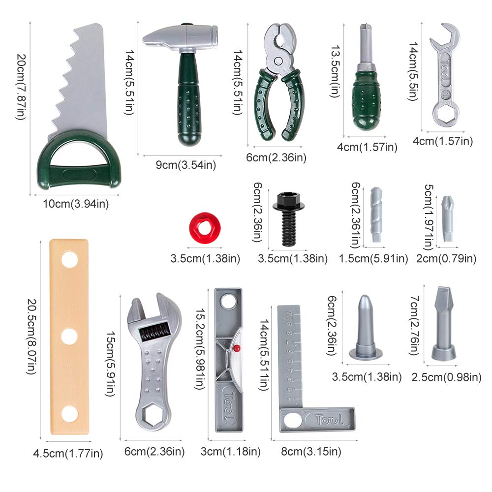 BeebeeRun-27-Pices-Jouet-Outils-Jeu-dimitation-Outil-de-Rparation-Jouet-avec-Sac--Dos-de-Rangement-Perceuse-Electrique-Jouet-Educatif-Enfant-Garon-Fille-456-Ans