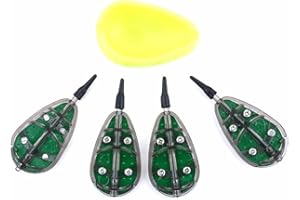 Wytino Method Mix Angeln,Fischerei Feeder Mould, Karpfenangeln Köder Feeder Mould Set Gerät Fischerei Feeder Tool 30/40/50 / 60g Angelzubehör(30 g + 40 g + 50 g + 60 g)