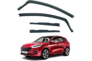 AIRFLUX Set di 4 deflettori d'aria compatibili con i modelli FORD KUGA/ESCAPE 5 porte 2020 2021 2022 2023 2024 2025.
