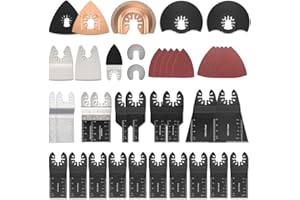 STEEIRO 105tlg Sägeblätter Set, multitool sägeblätter, Multifunktionswerkzeug Zubehör Oszillierendes Zubehör Set Oszillierwerkzeug Mix Multitool Sägeblätter für Fein Multimaster, Dre-mel, Ma-kita,
