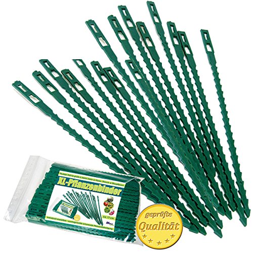 Pflanzenbinder XL Länge 17 cm grün für Rankhilfe Rosenbogen Spalier schonende Pflanzenbefestigung (200Stück)