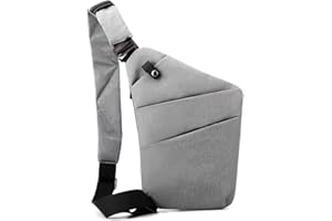 CHAMAIR Anti Theft Crossbody Bag Women Men - Anti Theft Travel Bag Chest Bag Personal Flex Bag Wander Plus Anti Theft Sling Bag for Work Outdoor