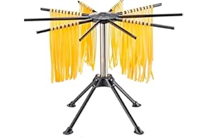 Vivo Technologies Séchoir à pâtes avec 10 poignées de Barre - Pliable - Séchoir à Spaghetti - Séchoir à Spaghetti Domestique pour Spaghetti Frais Faits Maison