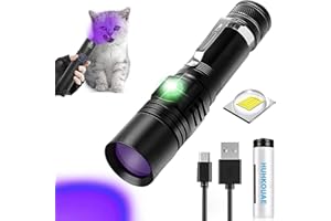HUHKOUAE Wood's Lamp pet cat,5W 365nm cat Ringworm Detector Woods Black light FlashlightDoctor Pet Urine Detector,for Analyzing Skin Dog Cat Care Urine test ?
