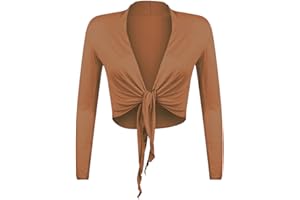 Gloop Bolero, belle, élégante veste pour femme, manche longue, noeud Bolero
