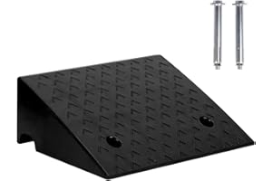 Nisorpa 15cm Height Kerb Ramps for Cars, Rubber Curb Ramp, Heavy Duty Threshold Ramp for Wheelchairs, Mobility Scooters, Driveway, Sidewalk, 47.5x40x15cm