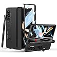 FODDOM for Samsung Galaxy Z Fold 4 Case with Magnetic Hinge Protection, Built-in Screen Protector & Hidden S Pen Holder Kickstand All-inclusive Shockproof Cover for Galaxy Z Fold 4 5G (Black)