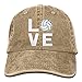 Produktbild asagooder Unisex Love Volleyball Denim Jeanet Baseball Cap Adjustable Glacier Cap for Men Or Women