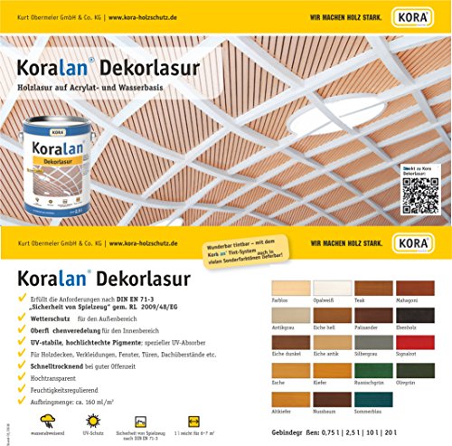 Preisvergleich Produktbild Koralan Dekorlasur 10l in vielen Farben - Profilasur (Mahagoni)