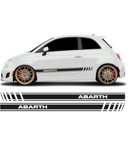 Adesivi Coprimontanti Centrali Fiat 500 E Abarth | Effetto Carbonio | Facili Da Applicare | Confezione Da 2 - Foto 3