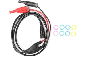 Walfront BNC Stecker auf Sicherheits Bananenstecker, P1204 50Ω 500V / 5A 5 mm Koaxialkabel Prüfkabel für Oszilloskope (100 cm)