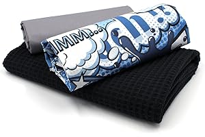 VmG-Store Waffelpique + Baumwollstoff Set farblich abgestimmt Waffel Stoff 100% Baumwollstoff Tex Standard 100 (Comic Blau Set28)