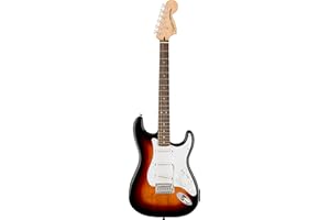 Fender Squier Affinity Stratocaster E-Gitarre, 3-Color Sunburst, hochwertiger Klang, leichte Bespielbarkeit, ideal für Anfänger & Fortgeschrittene, inkl. kostenloser virtueller Kurse auf Fender Play