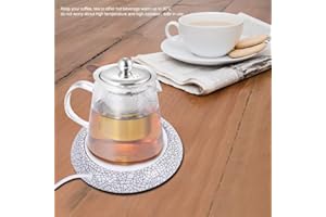 RAGUSO Scaldatazze Scaldabiberon USB elettrico Scaldatazze Tazza Scaldatazze Piastra per ufficio Tea Tea Riscaldatore per caffè(Picchiettio di porcellana bianca)