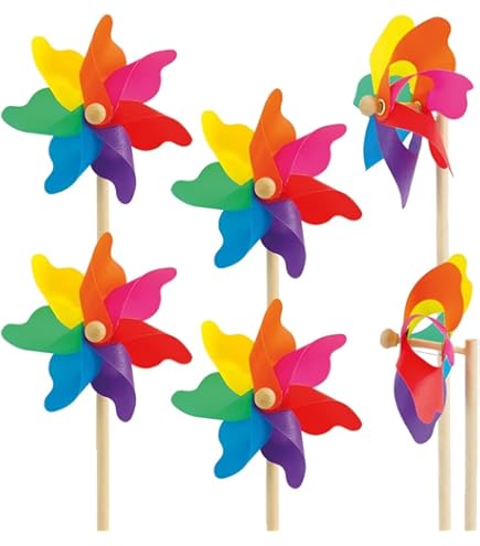 Mulino A Vento Rainbow Moulin 31cm - Girandola Decorativa Da Giardino Colorata - Foto 11