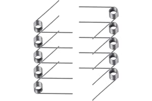 Qrity 10pcs Stainless Steel Torsion Spring, Straight Torsion Spring, 0.5mm Wire Diameter, 5mm OD, 60° Deflection, V-Shape Spring for Furniture, Fruit Scissors