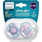 Philips Avent Ultra Air Pacifier 6-18 Months 2-Piece Girl Scf085/61