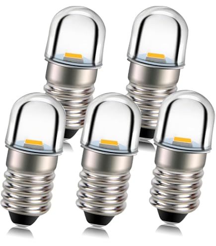 Lampadina LED E5 12V Luce Bianca Calda (3000K) Per Modellismo H0 – Confezione Da 10 - 3