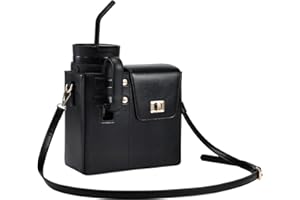 KzRUeb Stanley Cup Tragetasche mit Wasserflaschenhalter - Stilvolle Crossbody-Tasche für Damen, Multifunktionale Aufbewahrungstasche kompatibel mit den meisten Stanley Cups,Black (23,5x10x20,8cm)