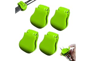 Haokelai Multifunctional Rod Holder, 4 PCS High-Elastic Rubber Pole Clips, Portable Takedown Beach Fishing Rod Holder, Fixed Clamp Fishing Accessories, for Various Sizes Poles