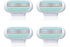 APKPESTERML 4 Pcs Recambios para Maquinilla de Depilación de Mujer, Cuchilla de afeitar para mujer Acero inoxidable Recambio Duraderas y Suaves con 3 Cuchillas Hojas de Afeitar para Recortadora (4pcs, Normal)