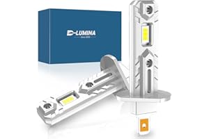 D-Lumina Lampadina H1 LED Canbus, 100W 16000LM 6500K Mini Abbaglianti e Anabbaglianti Super Luminosi, 1:1 Design di Ricambio Lampada Alogena, Plug and Play, 2 pezzi