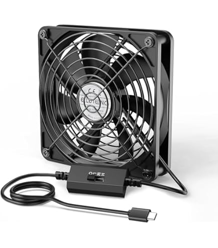 ELUTENG 2-in-1 USB-ventilator, pc-ventilator met 3 instelbare snelheden