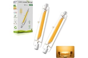 Dvnoua R7S LED 78mm Dimmerabile 10W, Lampadina R7S LED 78mm Equivalente a 100W Lampada Alogena, Lampada R7S LED Bianca Calda 3000K 1000LM, Nessun Sfarfallio,Illuminazione Fascio 360°, 2 Pezzi