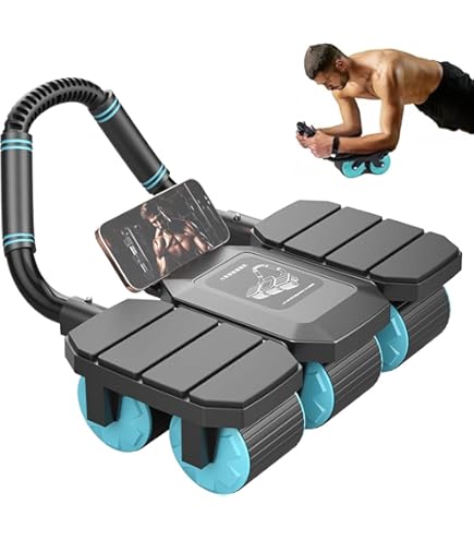 Ab Roller Con Rimbalzo Automatico - Rullo Addominali A 4 Ruote Per Allenamento Core - Foto 2