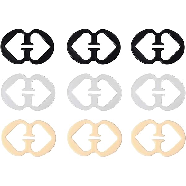 Clip Per Reggiseno SHATCHI - Set 9 Pezzi Per Nascondere Le Spalline E Convertire In Racer Back - Trasparenti, Nude, Nere - 3