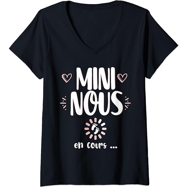 T-Shirt Grossesse Femme Drôle 'Bébé En Chargement' - Col V Mignon Et Confortable Pour Futures Mamans