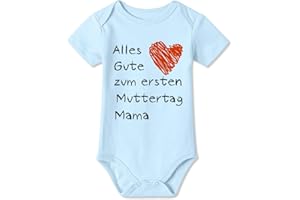 BesserBay Baby Strampler Body Kurzarm Alles Gute zum ersten Muttertag Geschenk 0-12 Monate