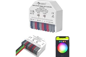 GLEDOPTO ESP32 Mini WLED LED Controller with Microphone DC 5~24V DIY Dynamic Lighting App Control Addressable Digital RGB IC WS2811 WS2812 SK6812 TM1814 WS2813 WS2815 Strip Light (GL-C-310WL-Mic)