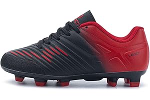 LEOCI Football Shoes - Kid's Anti-Slip Soccer Boots Toddler Outdoor Comfort Cleats