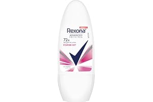 REXONA Women Antiperspirant Deodorant Roll On, 72 hour sweat & odor protection, Powder Dry, with MotionSense technology, 45ml