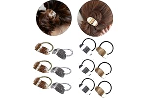 XHBTS Paquete de 12 bandas elásticas de metal para el pelo, 2 estilos, dorado y plateado