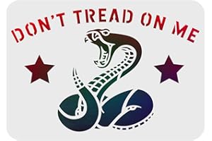 FINGERINSPIRE Modèle de Pochoir Militaire en Plastique Ne Marchez Pas Sur Moi 30x21cm Grand Pochoir Drapeau Américain Pochoir Patriotique Réutilisable pour la Peinture Sur Bois