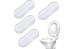 YOUANY Tampons Abattant WC, 4 Pièces Patins Pare-Chocs De Siège De Toilette Patins, Coussinets D'abattant De Toilette en Silicone avec Adhésif Puissant pour Les Familles, Hôtels, Toilettes Scolaires