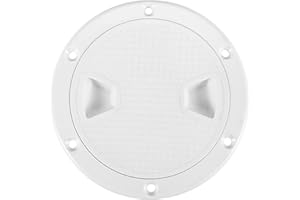TOBEOME Circular Non Slip Inspection Hatch-Boat Hatch Deck Plate with Detachable Cover for RV Marine Boat Kayaks-4Inch White