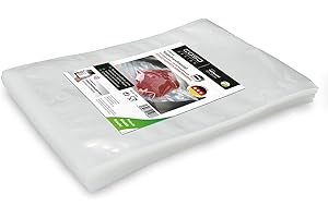 ‎CASO CASO Siegelrandbeutel 25 x 35 cm, 90 mμ, 100 Stück, ausschließlich für Kammervakuumierer, glatte Oberfläche, stabile Schweißnaht, BPA-Frei, Sous Vide, Made in Germany