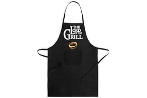 SAQUITOMAGICO Delantal de cocina El señor de los hornillos y The Lord of the Grill