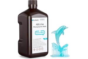 ELEGOO LCD UV 405nm ABS-Like 3D Resin for LCD 3D Printer Photopolymer Resin for LCD/DLP/MSLA 3D Printing - Clear Blue 2KG