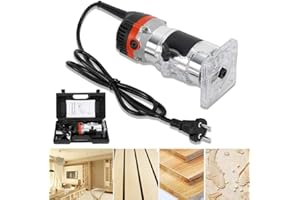 Lightakai Electric Hand Wood Router, 800 W 220 V Multifunctional Router Electric Hand Trimmer 30000 RPM Edge Milling Machine Woodworking Trimmer for Woodworking, Furniture Making