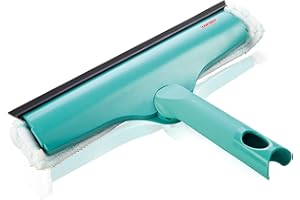 Leifheit 3-in-1 Window Cleaner with Microfibre Fleece, Window Squeegee and Frames, Squeegee with Articulated Handle Click-System Compatible, 32 cm